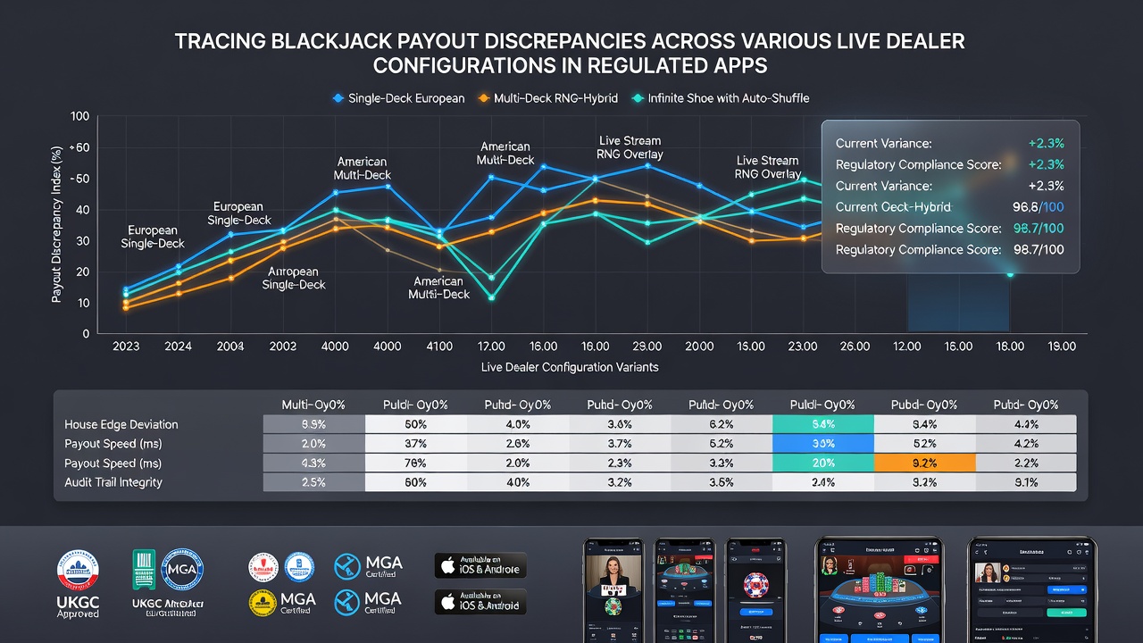 Close-up view of a live dealer interface displaying payout calculations and rule variations on a mobile screen
