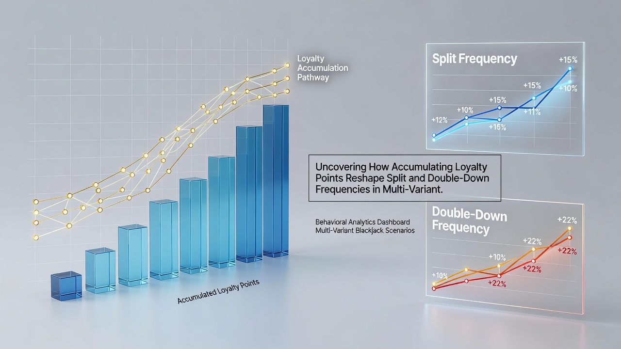 Player analytics dashboard showing split and double-down frequencies on licensed blackjack platforms